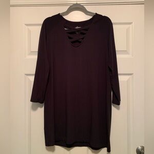 Soma Black Cross Design Top